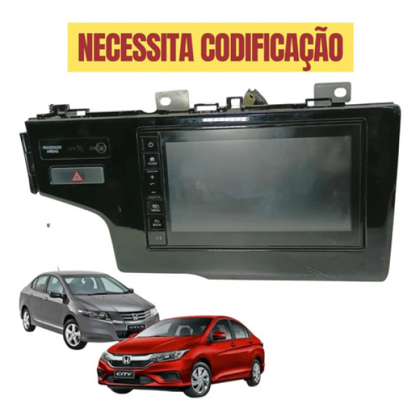 Rádio Tela Multimídia Honda Fit City 2017 2018 2019 2020