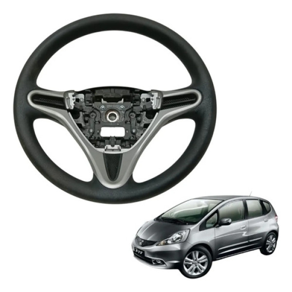 Volante Direcao Honda Fit 2009 2010 2011 2012 2013 Original Preto