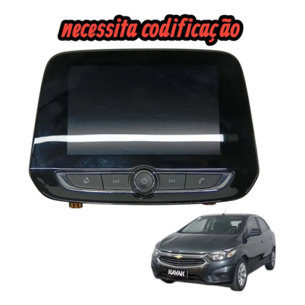 Tela Central Multimidia Chevrolet Ônix 2021 A 2024 42756472 Preto