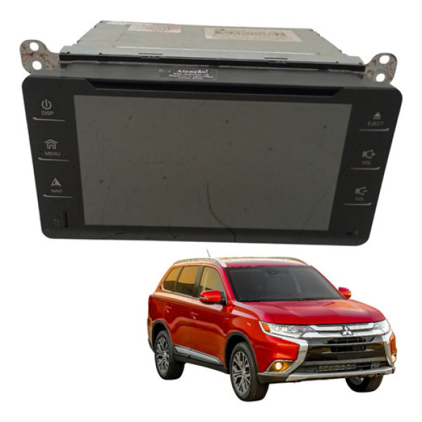 Tela Central Multimidia Outlander 2016 2017 Original Preto