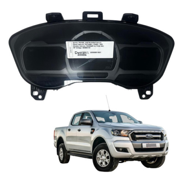 Painel Instrumentos Ford Ranger Xls 2.5 Flex 2016 2020 Preto