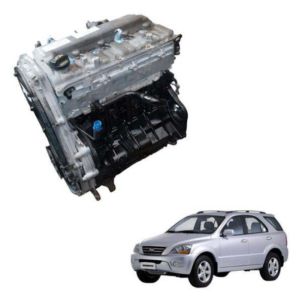 Motor Parcial Kia Sorento 2005 2009 2.5 Diesel 140cv Preto