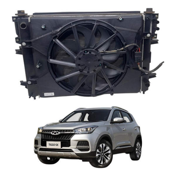 Kit Radiador Chery Tiggo 5x 1.5 Turbo 2019 2020 2021 2022 Preto