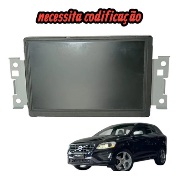 Tela Central Multimidia Volvo Xc60 2013 2015 Vo907047126230 Preto