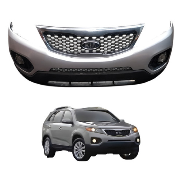 Para Choque Dianteiro Completo Kia Sorento 2011 2012 Prata