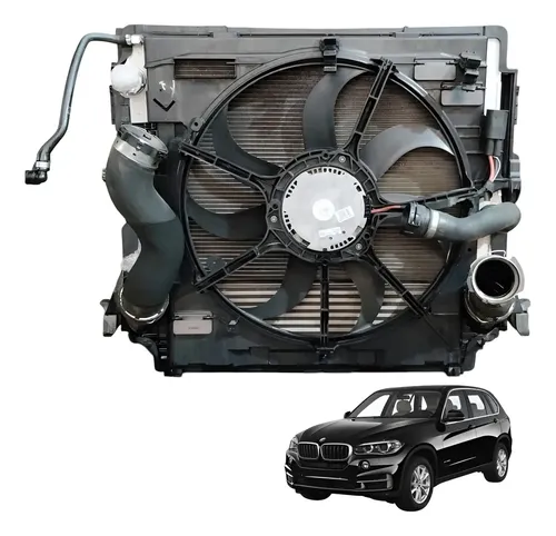 Kit Radiador Bmw X5 3.0 Diesel 2014 2018 Preto