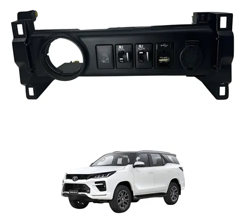 Moldura Comando Tracao Toyota Sw4 2.8 2021 2024 Preto