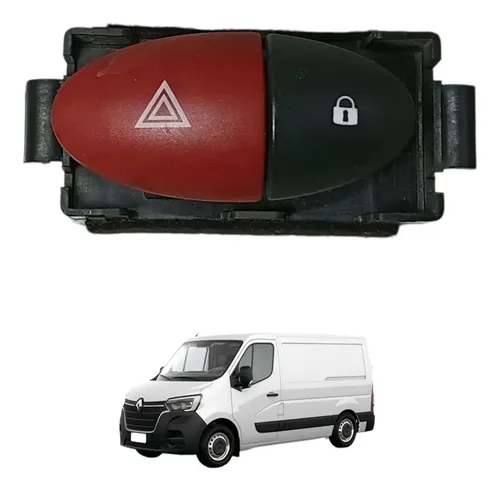 Botao Interruptor Pisca Alerta Renault Master 2015 2024 Preto
