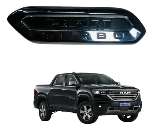 Emblema Capô Direito Rampage Laramie 2023 2024 2025 Preto